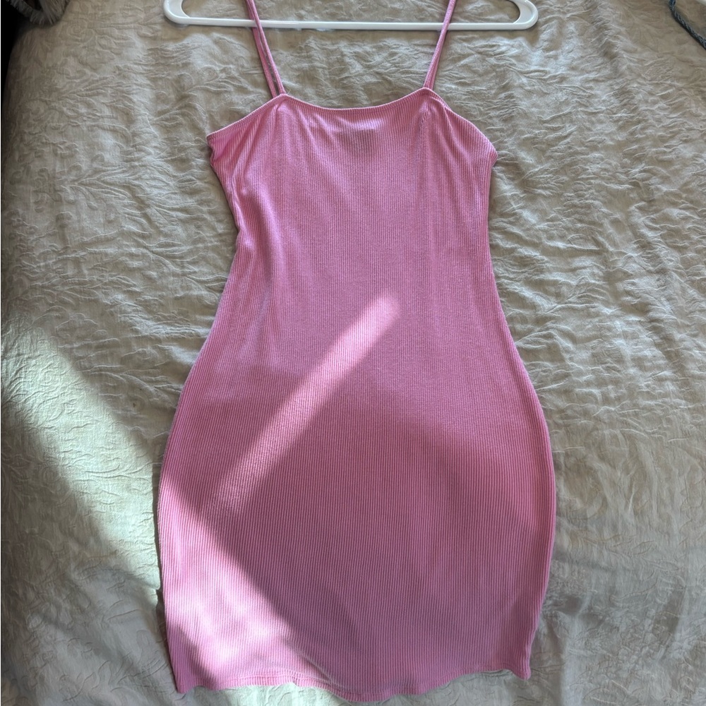 Pink Spaghetti Strap Dress